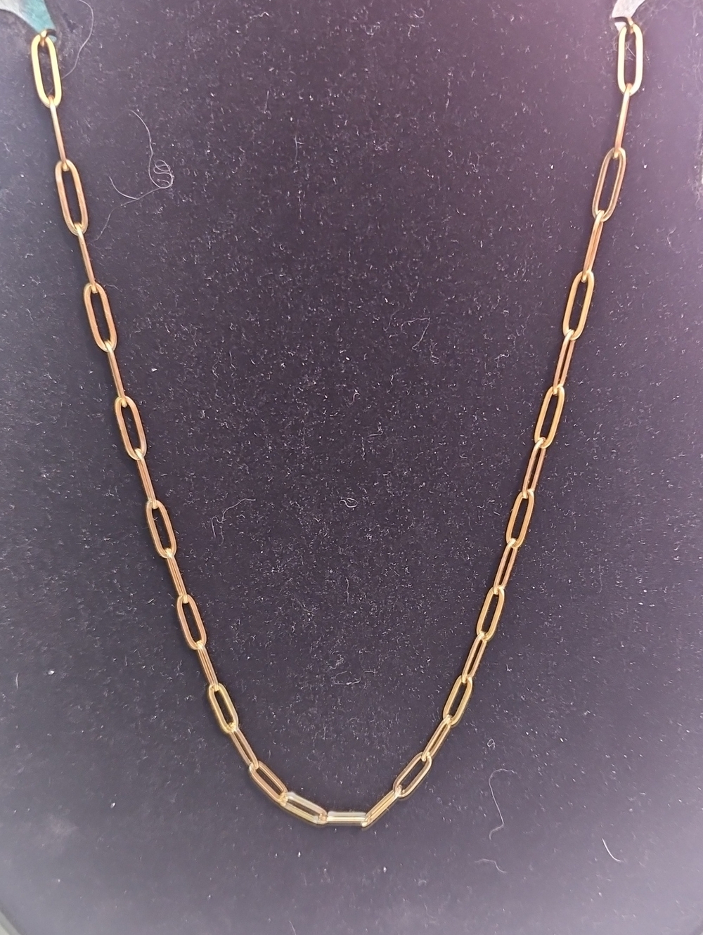 Classic Gold Paperclip Chain Necklace - Women's Jewelry